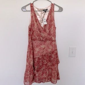 NWT Express Paisley Wrap Front Mini Dress
